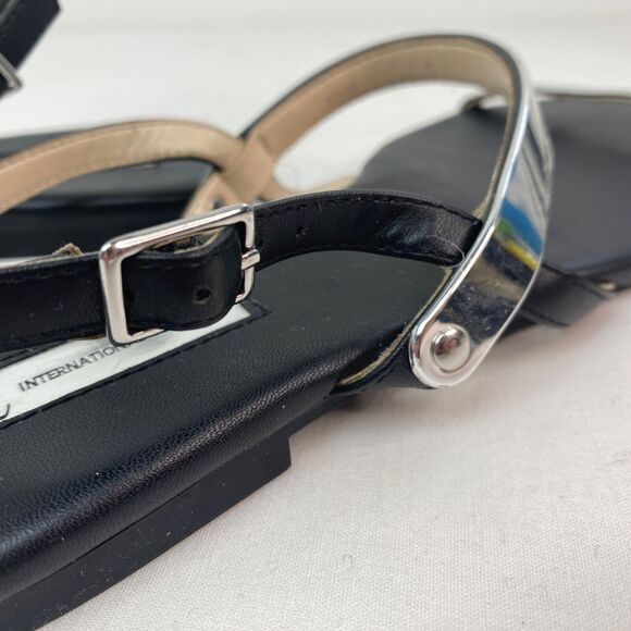 INC International Concepts Silver Womens Flat Sandals 8.5M Strappy Sling Backs - Picture 7 of 9